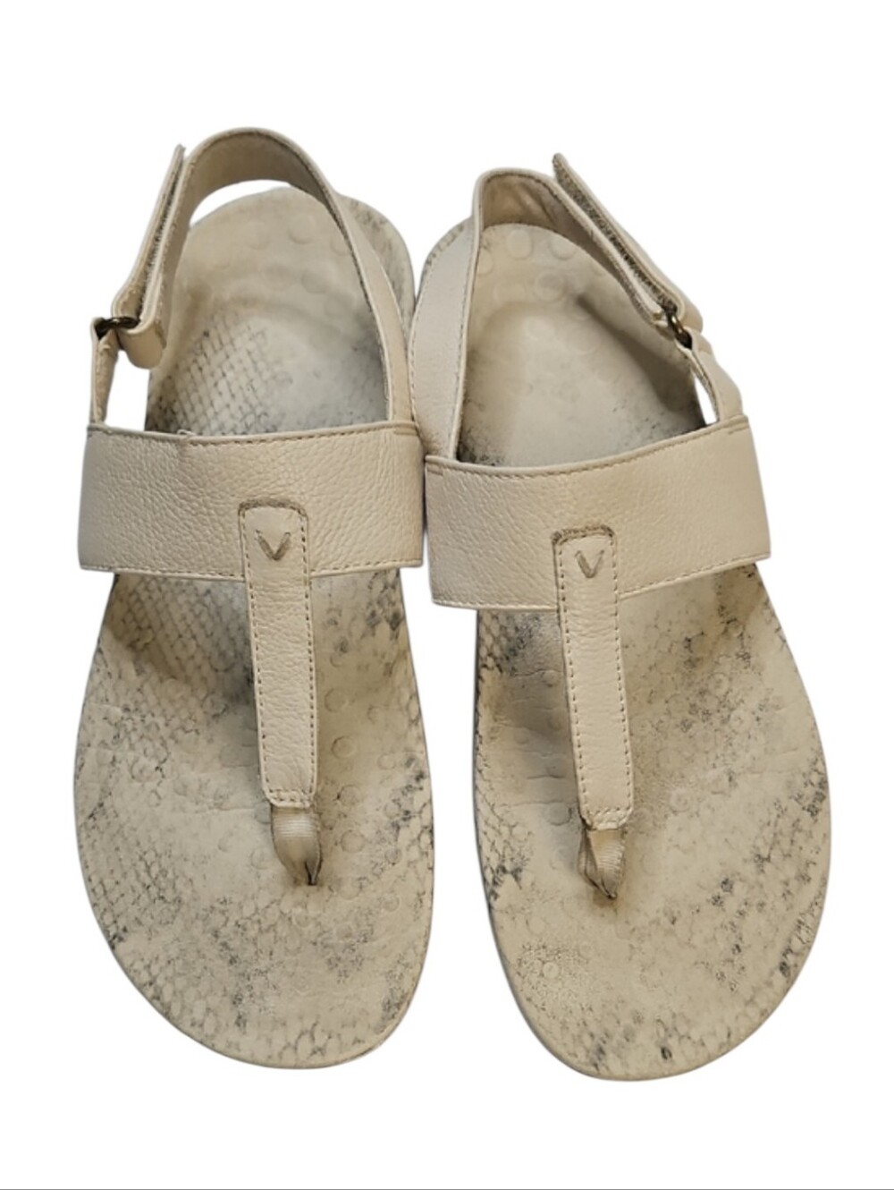 Vionic Tala Cream Marbled Sandals Size 8.